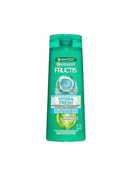 Shampoo GARNIER Fructis Hydra Fresh per capelli grassi 400ml