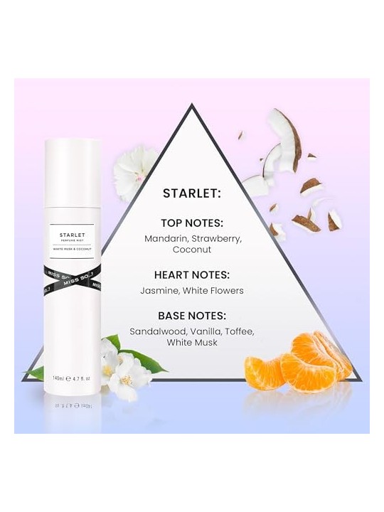 Starlet Miss So Spray Nebbia Muschio Bianco Cocco 140ml donna