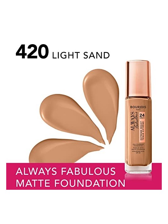 Fondotinta Bourjois Always Fabulous 24H SPF20 30 ml - 420 Light Sand
