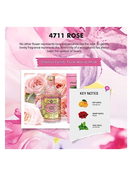 4711 Collezione Floreale Rosa eau de cologne unisex 100ml 4711 www.essenzetotalstyle.com 