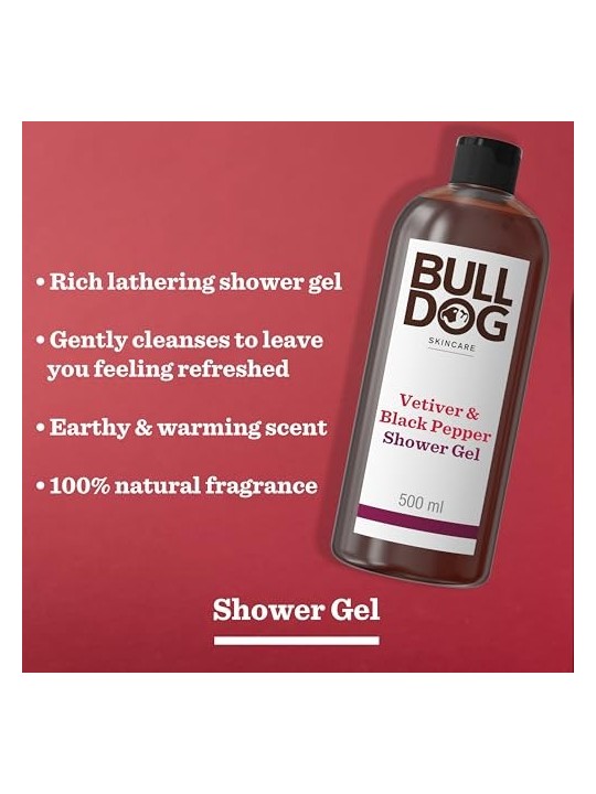 Bulldog Gel Doccia Vetiver e Pepe Nero Gel doccia uomo 500ml
