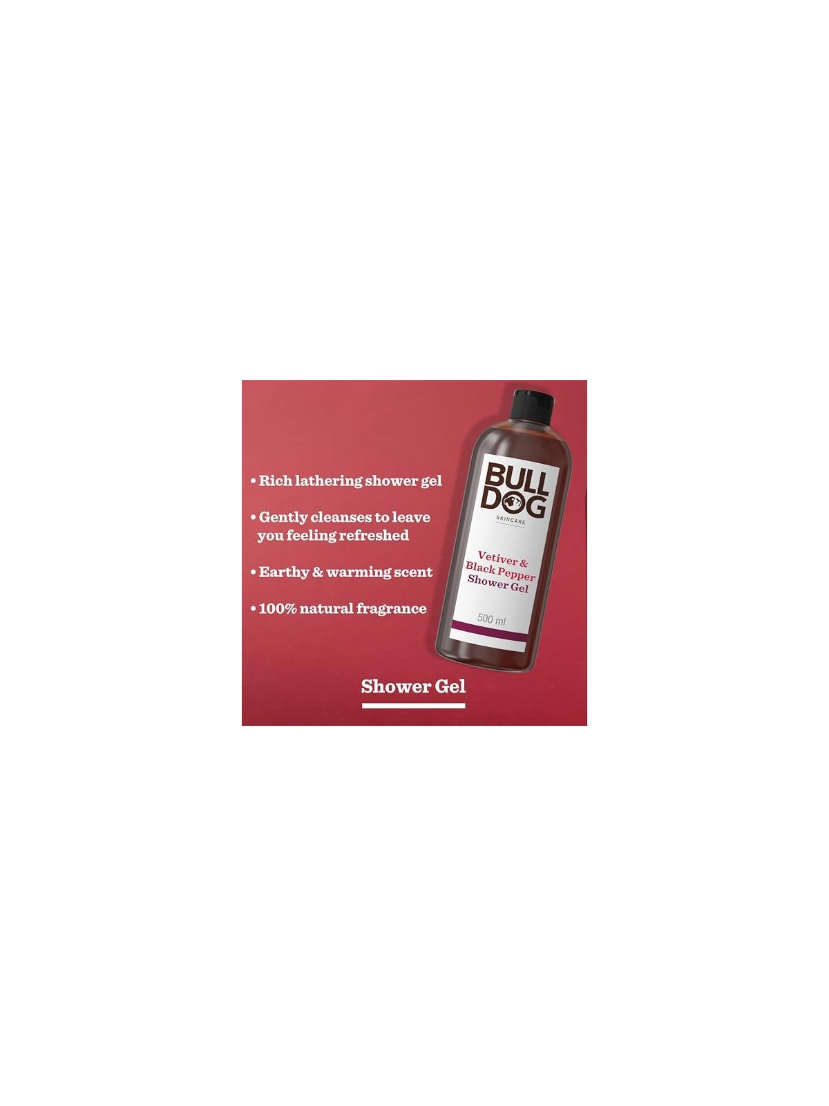 Bulldog Gel Doccia Vetiver e Pepe Nero Gel doccia uomo 500ml