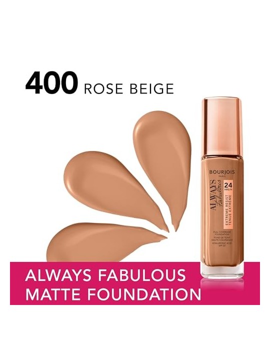 Fondotinta Bourjois Always Fabulous 24H SPF20 30ml Numero 400 Beige Rose