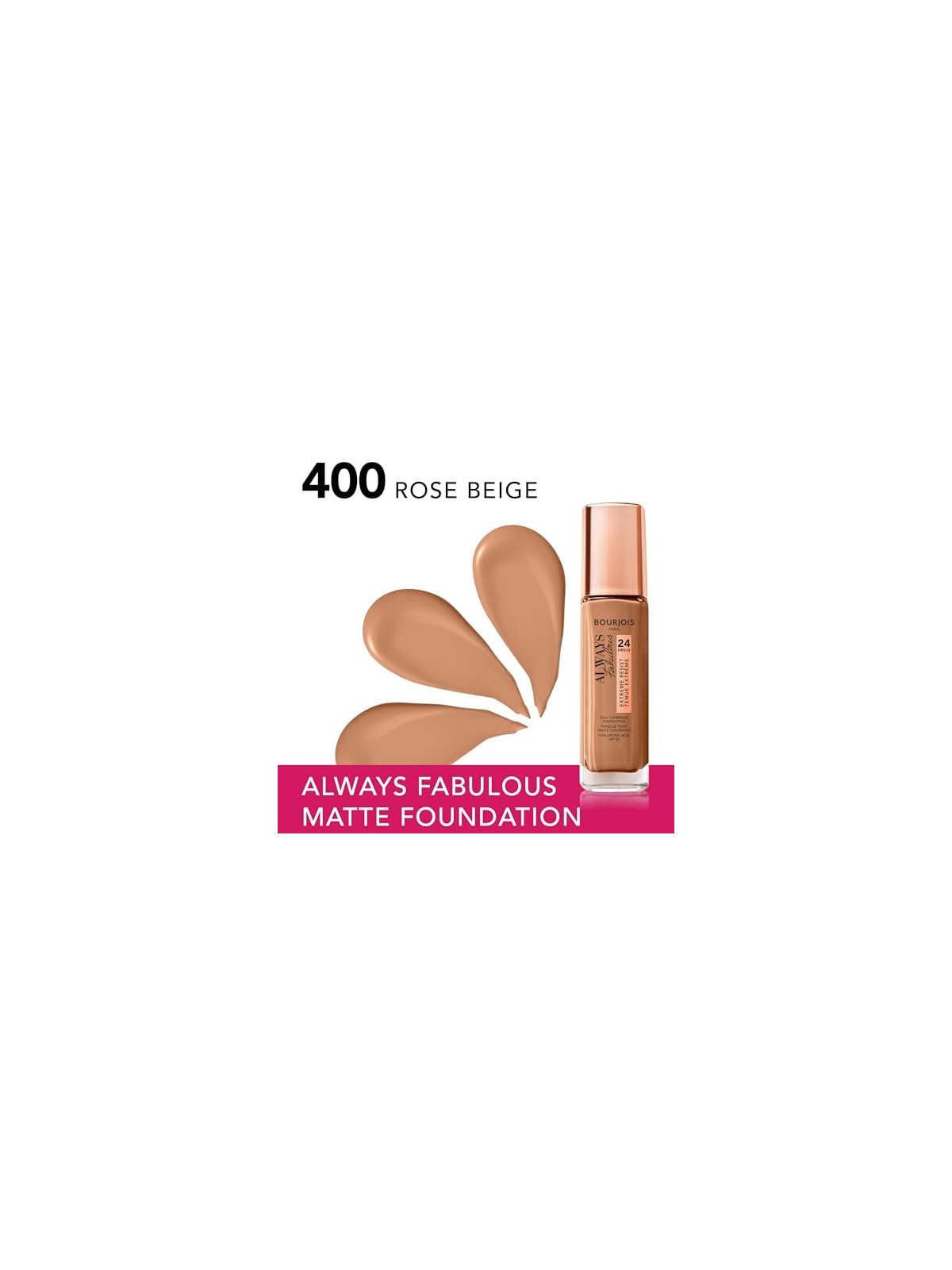 Fondotinta Bourjois Always Fabulous 24H SPF20 30ml Numero 400 Beige Rose