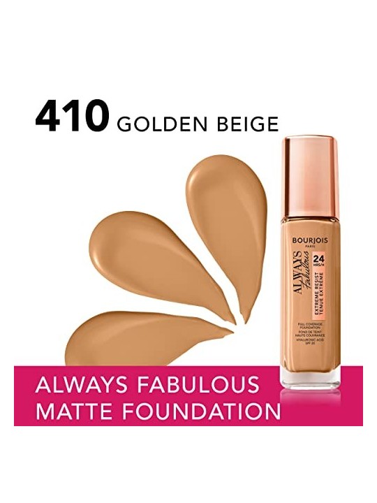 Fondotinta Bourjois Always Fabulous 24H SPF20 30ml Numero 410 Beige Dore