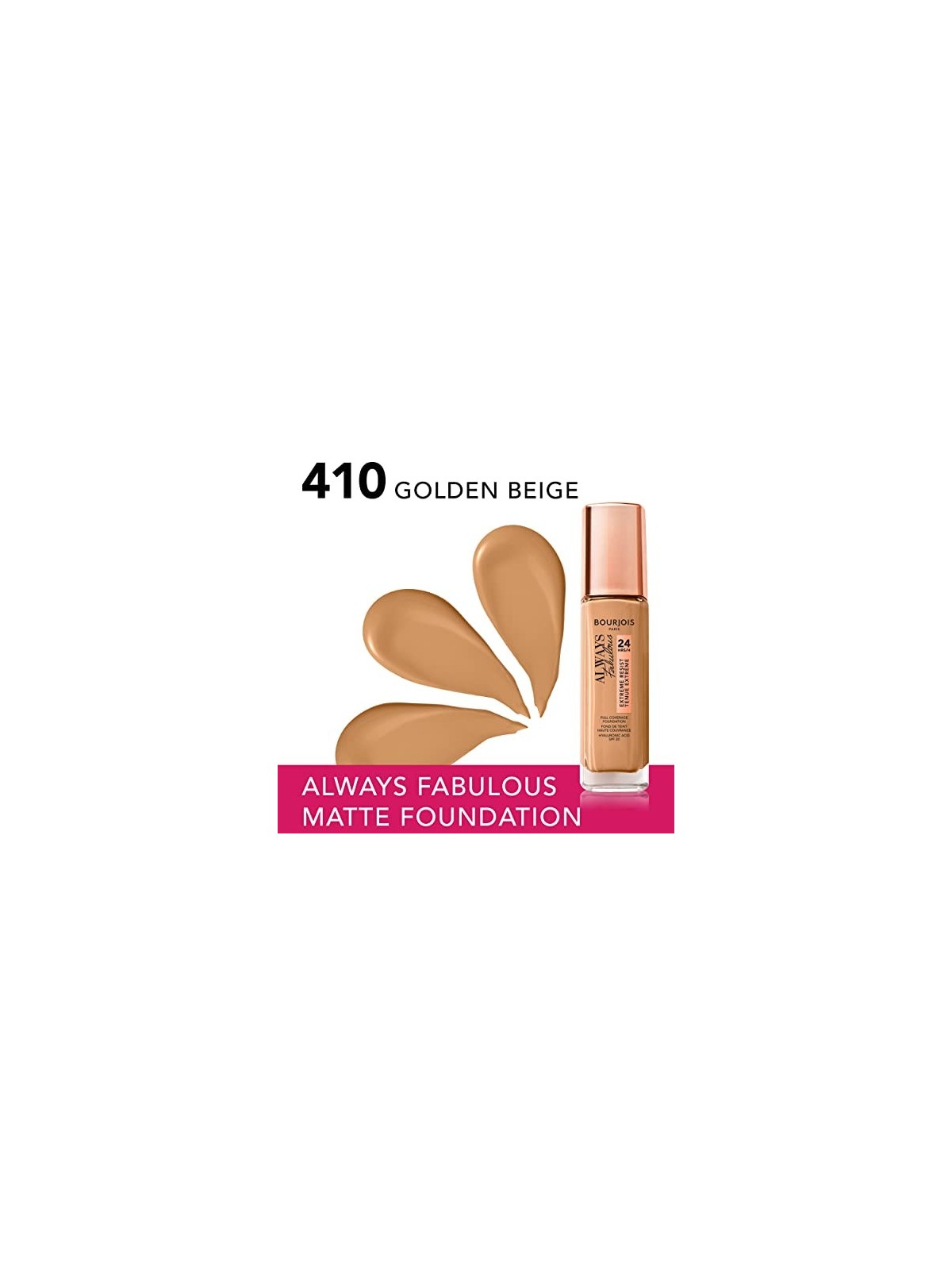 Fondotinta Bourjois Always Fabulous 24H SPF20 30ml Numero 410 Beige Dore