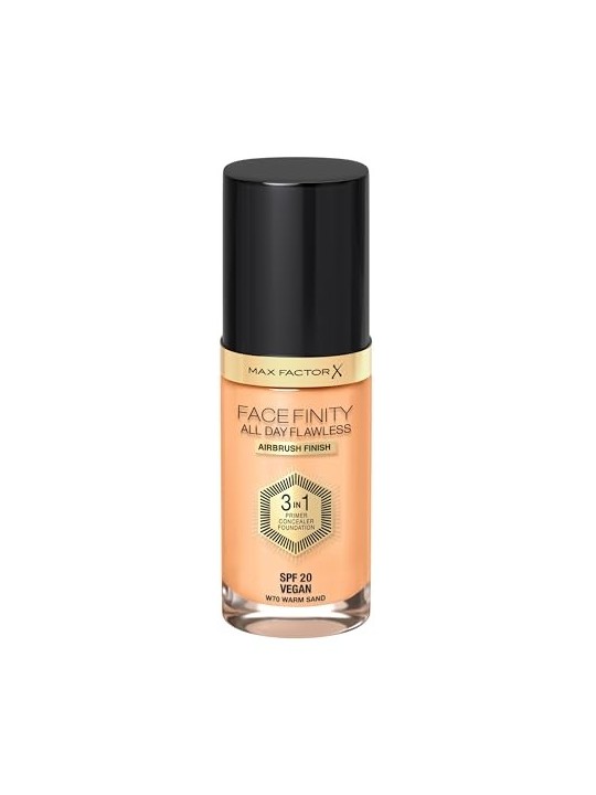 Max Factor All Day Flawless Facefinity 3 in 1 Makeup 30ml 70 Warm Sand