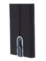 Porta Carte di Credito Piquadro Black Square in Pelle Marrone