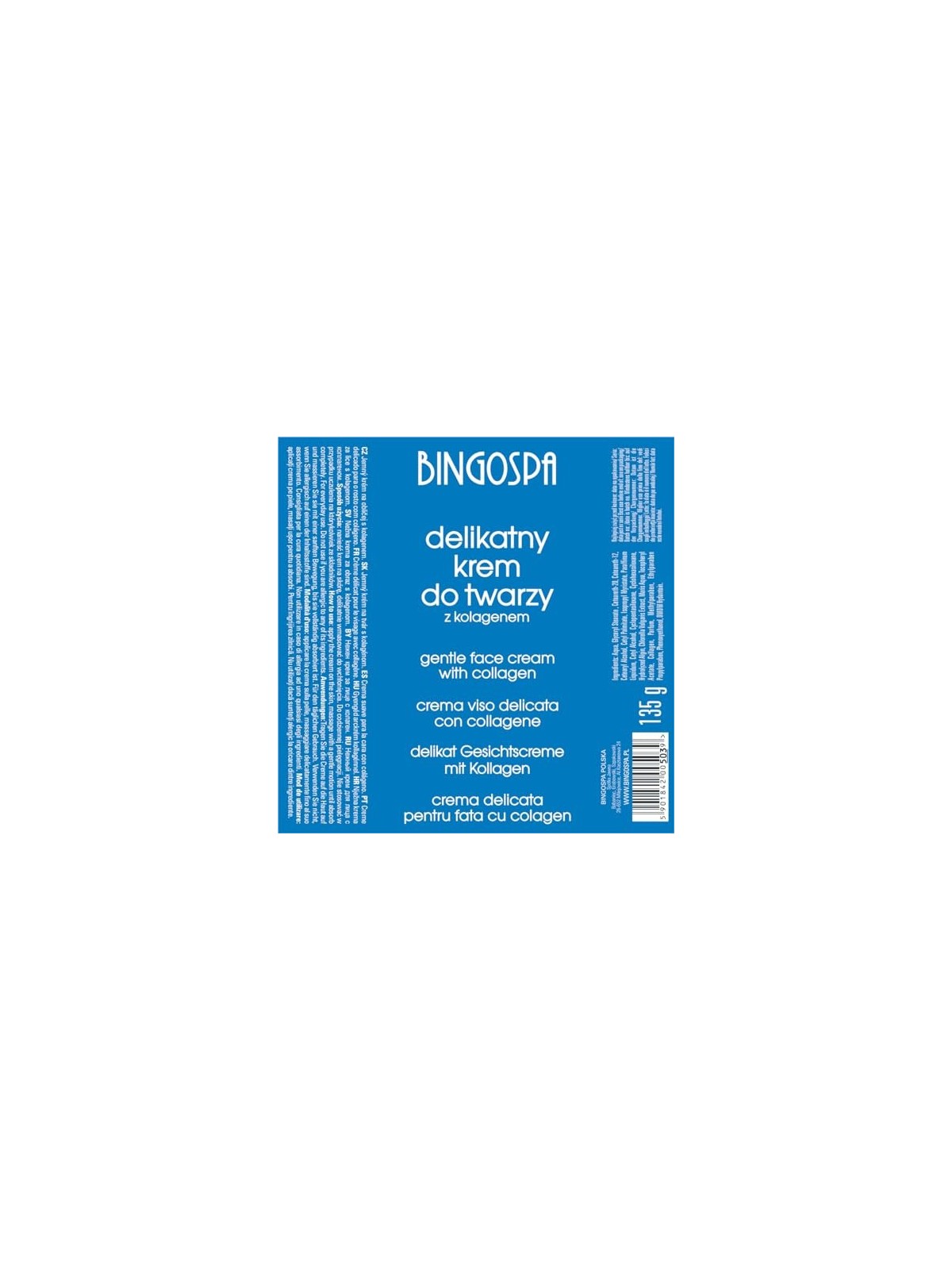 Crema viso delicata al collagene 135g