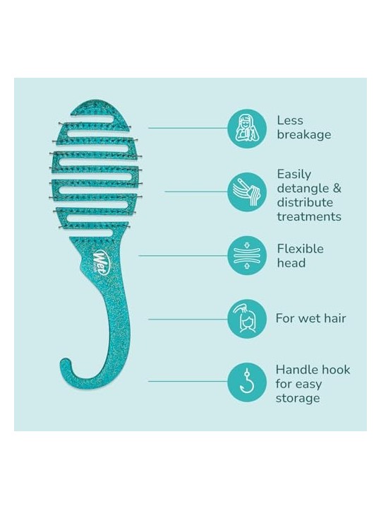 Wet Brush Doccia Districante Teal Glitter donna