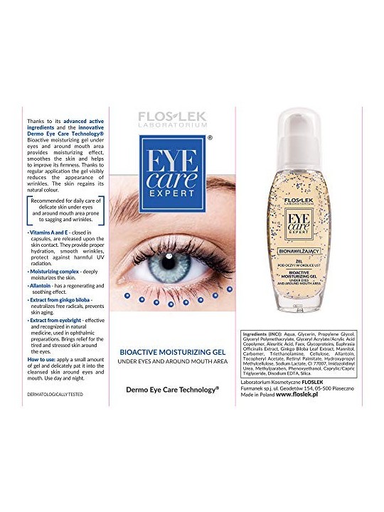 FLOSLEK Eye Care Expert gel bioidratante sotto gli occhi e intorno alla bocca 30ml