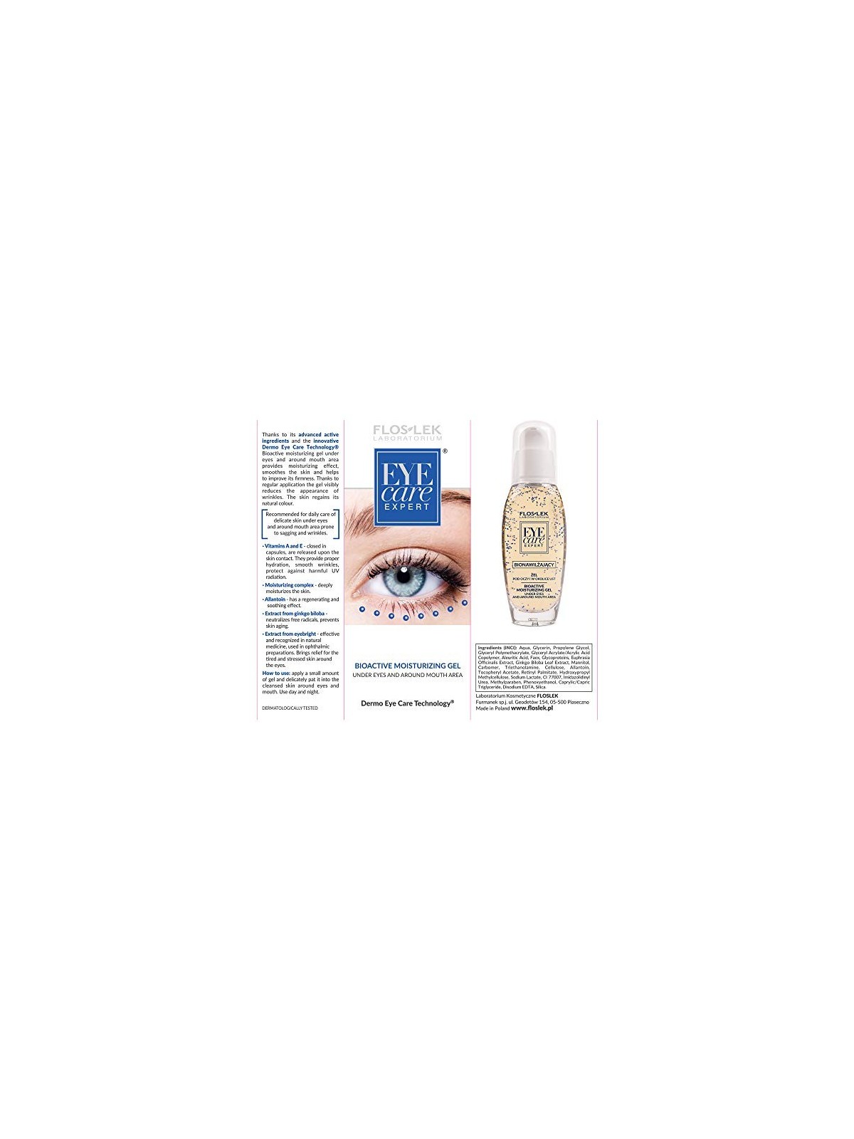 FLOSLEK Eye Care Expert gel bioidratante sotto gli occhi e intorno alla bocca 30ml