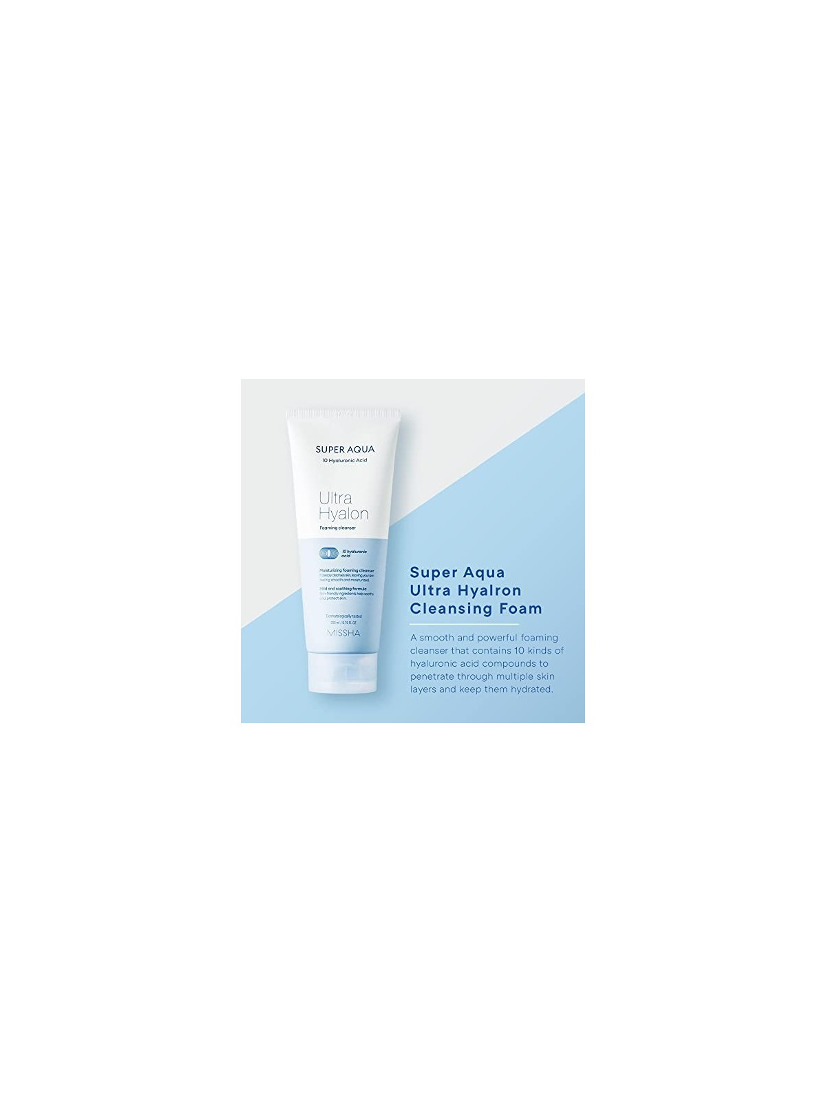 Missha Detergente schiumogeno Super Aqua Ultra Hyalron donna 200ml Missha www.essenzetotalstyle.com 