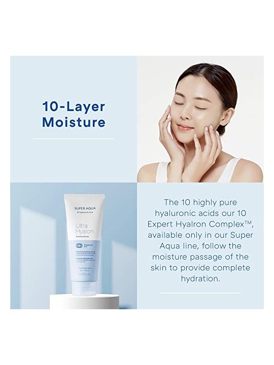 Missha Detergente schiumogeno Super Aqua Ultra Hyalron donna 200ml Missha www.essenzetotalstyle.com 