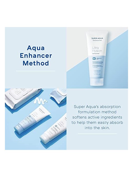 Missha Detergente schiumogeno Super Aqua Ultra Hyalron donna 200ml Missha www.essenzetotalstyle.com 