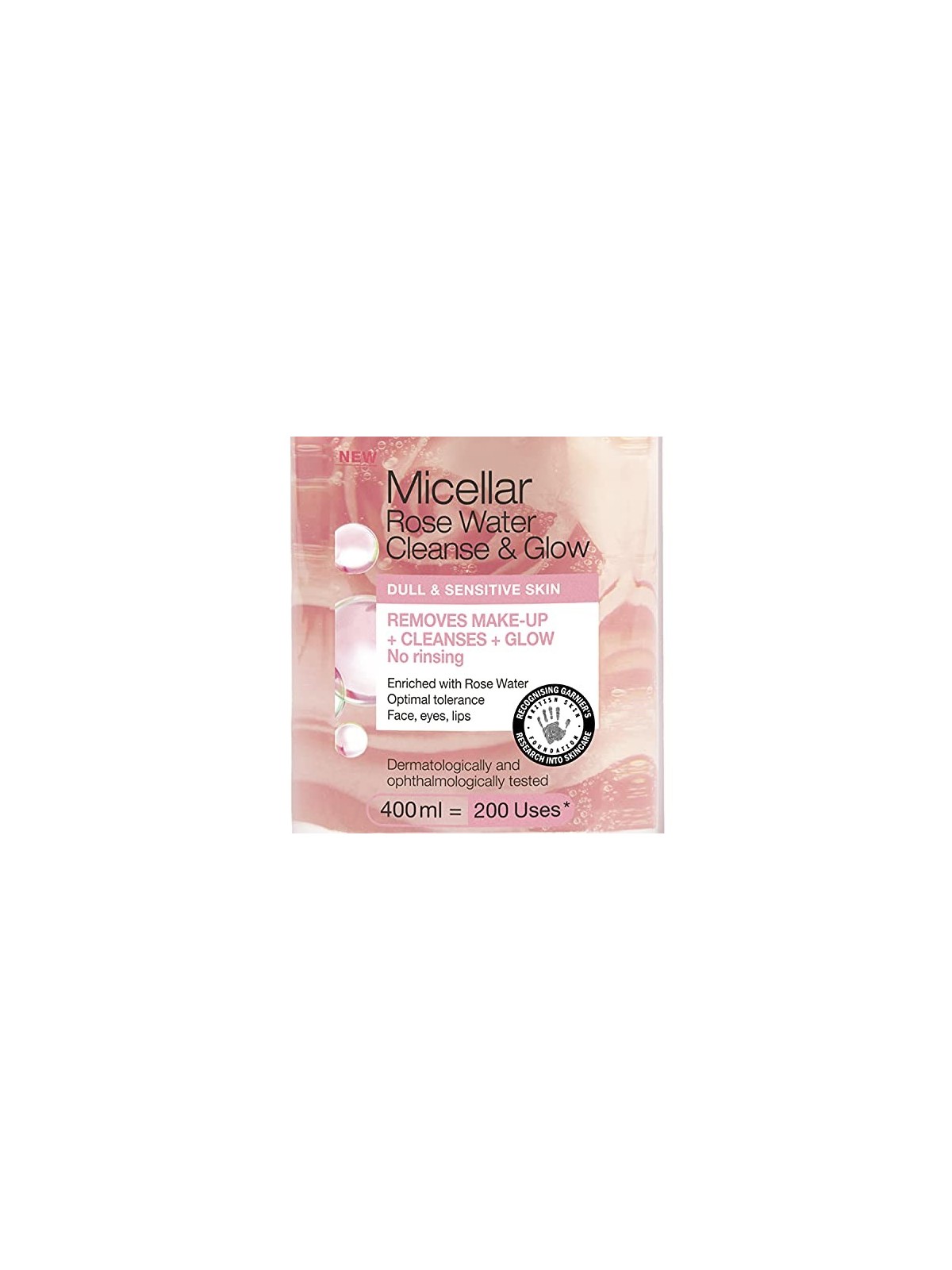 GARNIER SkinActive Acqua Micellare Rosa Pulizia e Luminosit 400ml Unisex