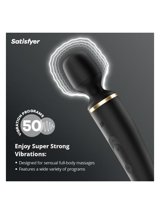 SATISFYER Wander Women Massaggiatore Vibratore Nero Nero 1un Unisex