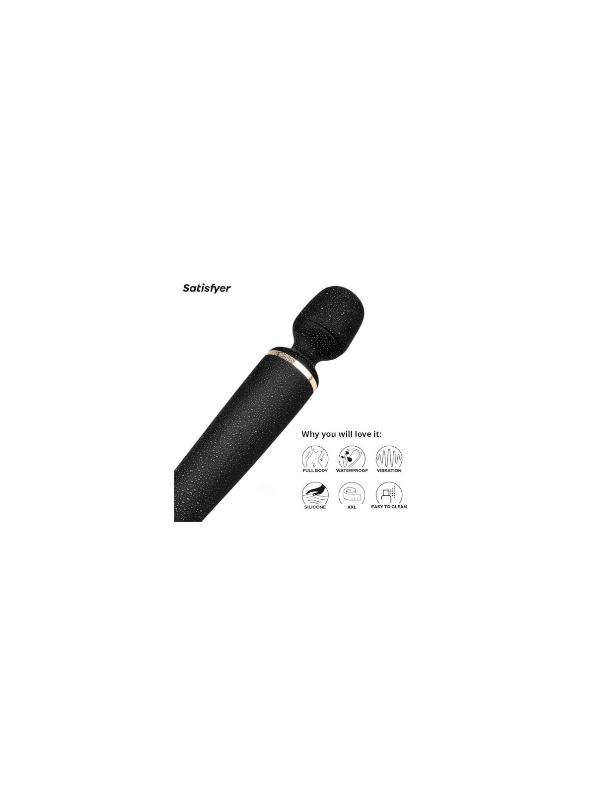 SATISFYER Wander Women Massaggiatore Vibratore Nero Nero 1un Unisex