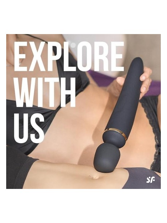 SATISFYER Wander Women Massaggiatore Vibratore Nero Nero 1un Unisex