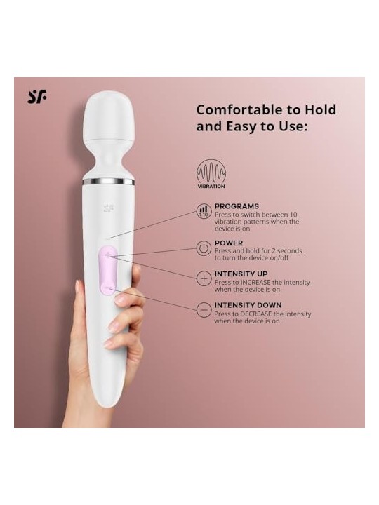 SATISFYER Wander Women Massaggiatore Vibratore Bianco 1un Unisex