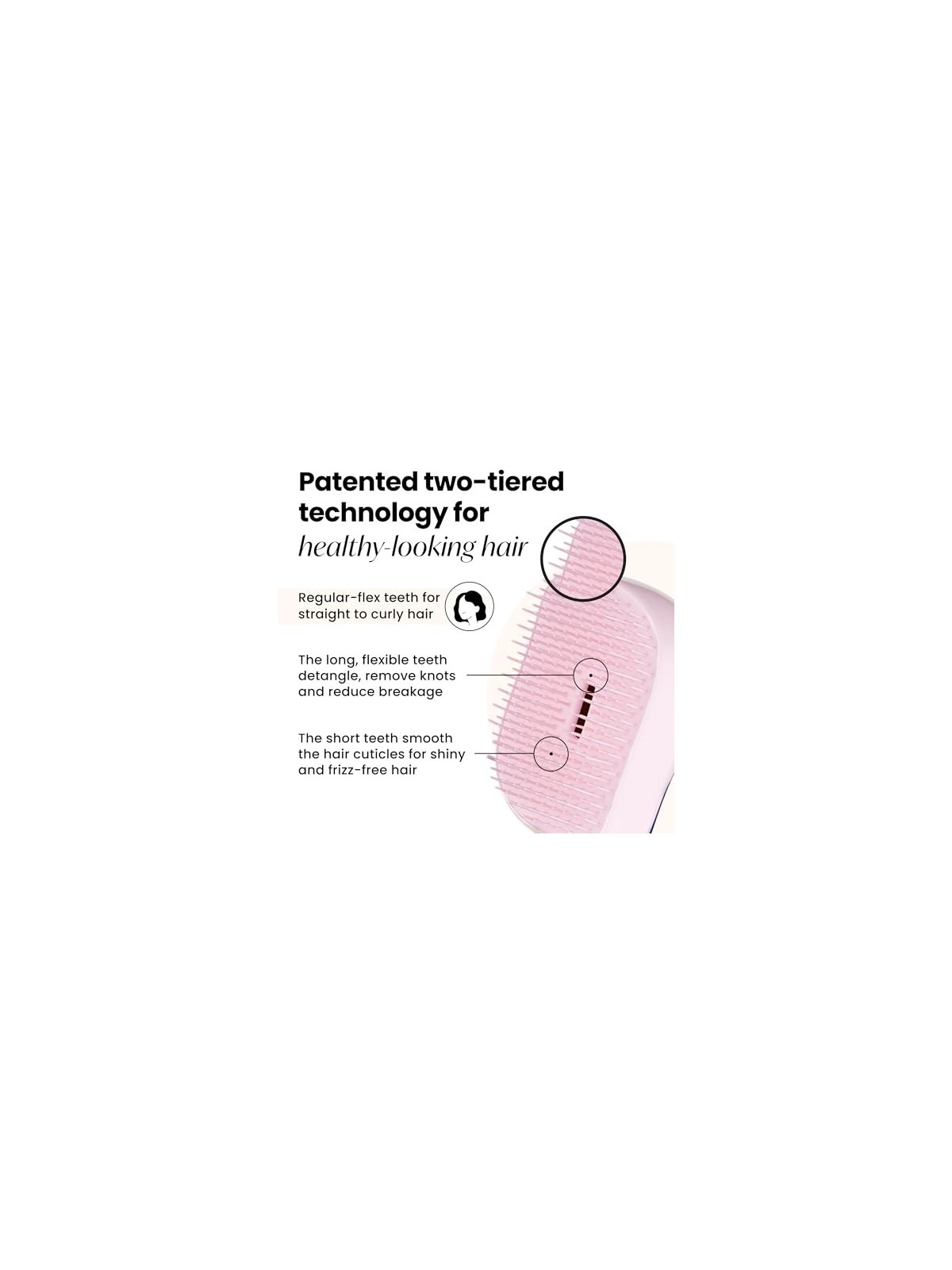 Tangle Teezer Styler compatto cromato opaco perlescente Spazzola per capelli professionale donna
