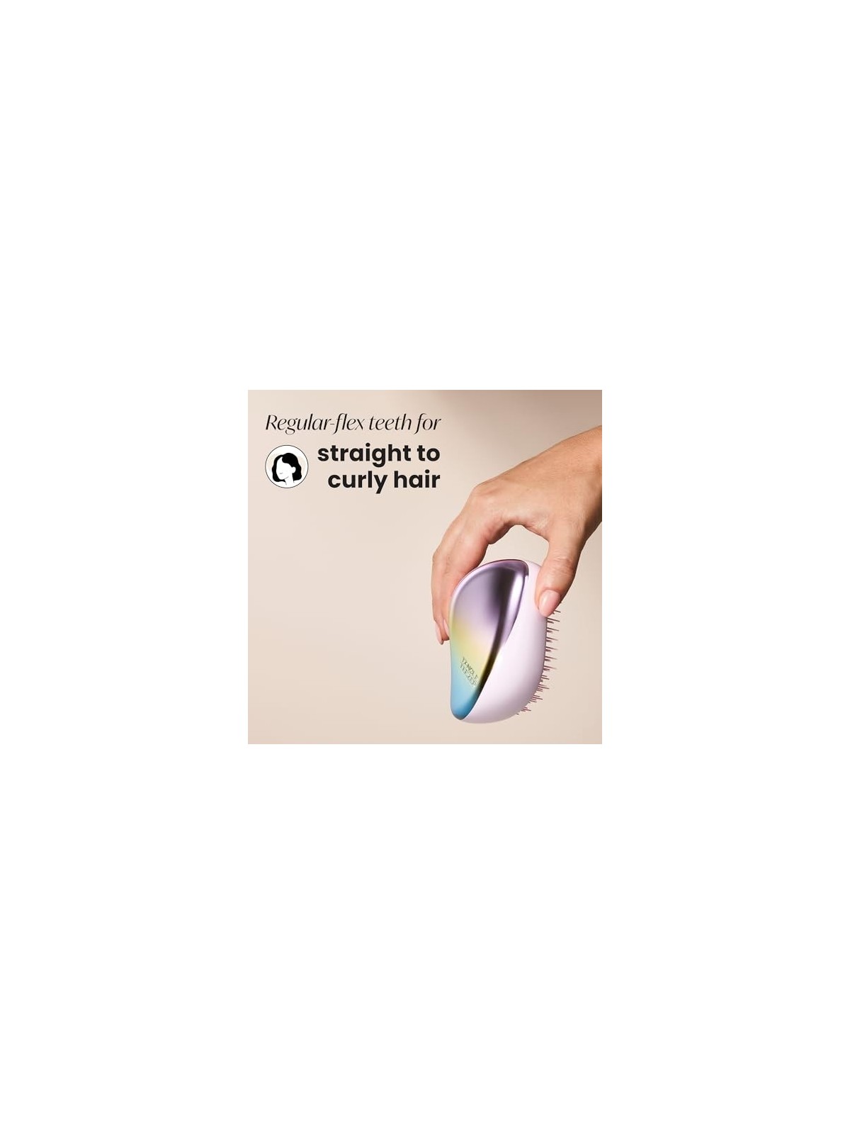 Tangle Teezer Styler compatto cromato opaco perlescente Spazzola per capelli professionale donna