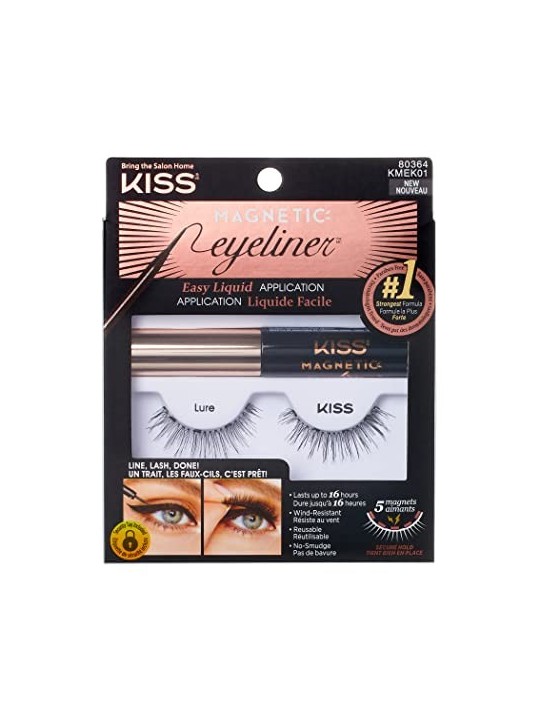 Kiss My Face Kit eyeliner e ciglia magnetiche Ciglia finte magnetiche con eyeliner donna 01 Lure