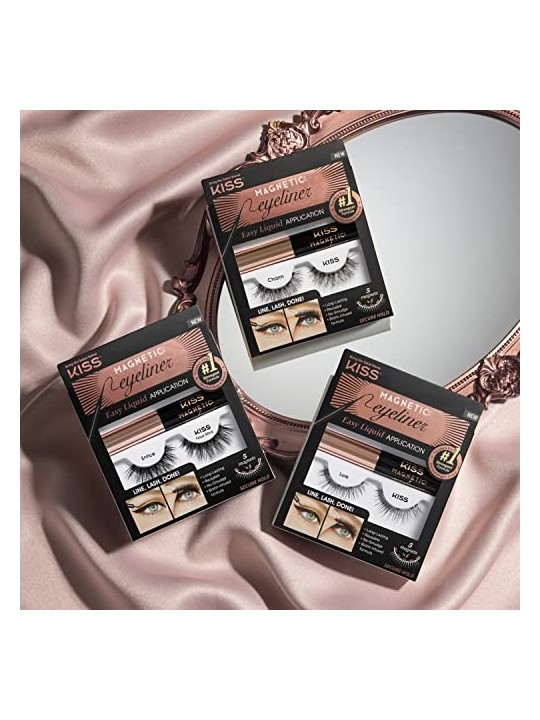 Kiss My Face Kit eyeliner e ciglia magnetiche Ciglia finte magnetiche con eyeliner donna 01 Lure