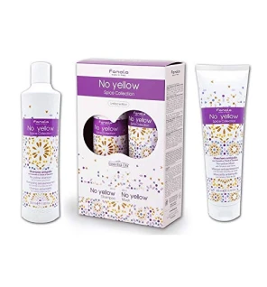 Set Fanola No Yellow Spice Collection Crema Trattamento Capelli Maschera per la Neutralizzazione dei Toni Gialli 300ml