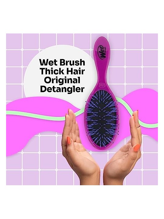 Wet Brush Custom Care Thick Hair Detangler Purple for Women