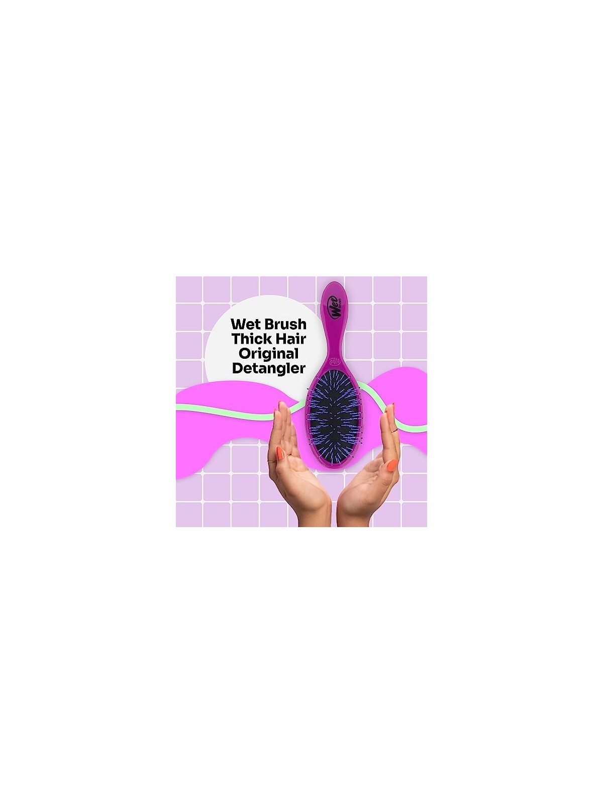 Wet Brush Custom Care Thick Hair Detangler Purple for Women