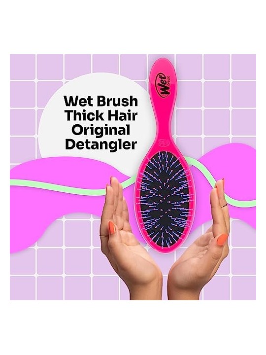 Wet Brush Districante per capelli spessi Custom Care rosa donna
