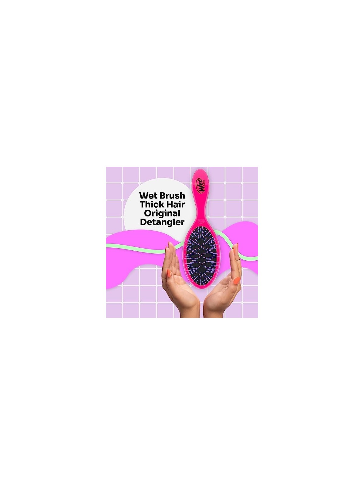 Wet Brush Districante per capelli spessi Custom Care rosa donna