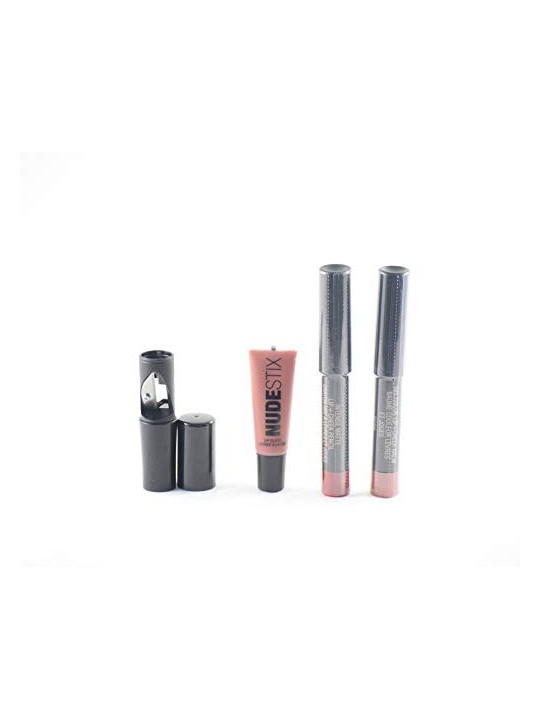 Set Nudestix Red Hot Lips Mini Kit Rossetto Crema Reale 04 Nude 2ml
