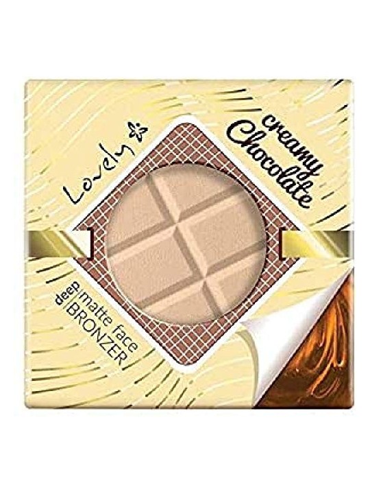 LOVELY Creamy Chocolate Deep Matte Face Bronzer polvere abbronzante opaca al cioccolato per viso e corpo 9g