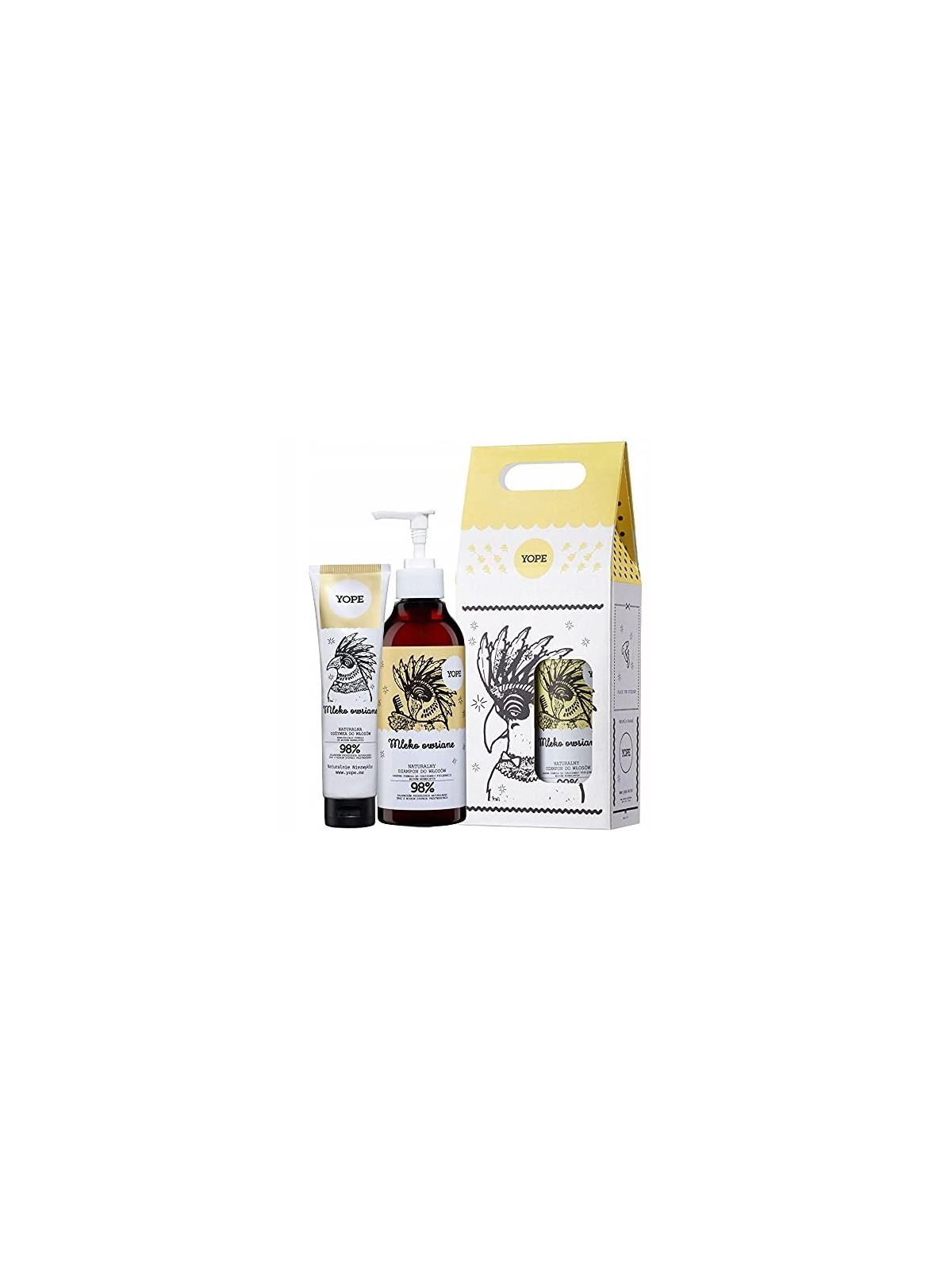 YOPE SET shampoo naturale per capelli Latte d'Avena