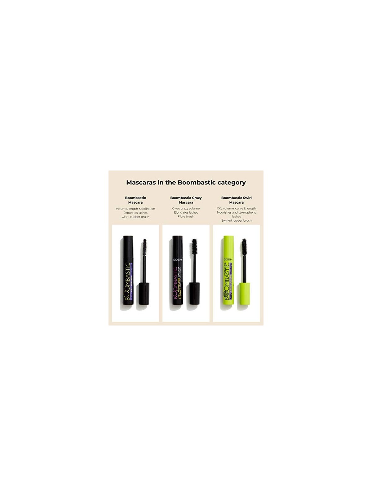 Gosh Boombastic Overdose Mascara donna 13ml 001 Extreme Black
