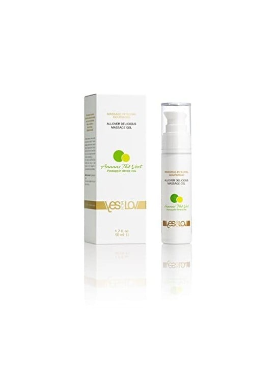 Allover Delicious Massage Gel e olio da massaggio 2in1 Ananas e tï¿½ï¿½ verde 50ml