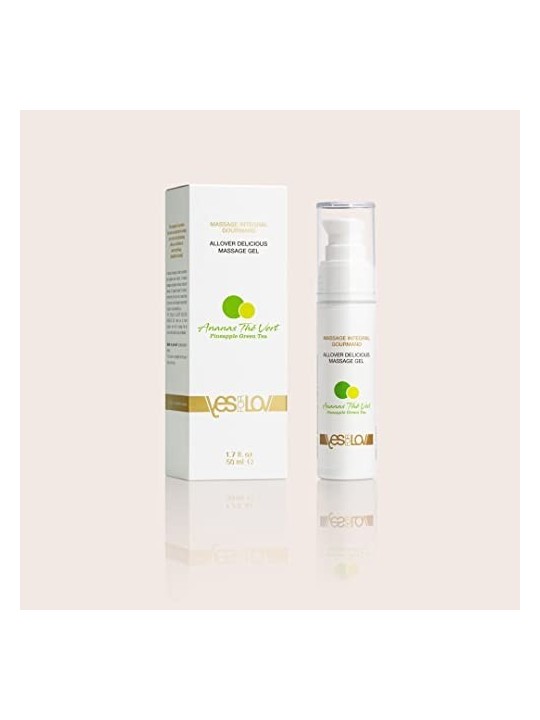Allover Delicious Massage Gel e olio da massaggio 2in1 Ananas e tï¿½ï¿½ verde 50ml