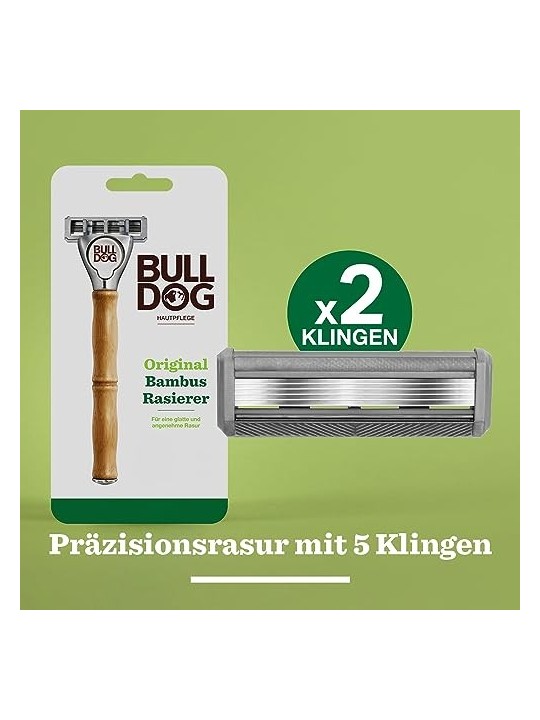 Bulldog Bamboo Machine Originale  2 Testine di Ricambio uomo