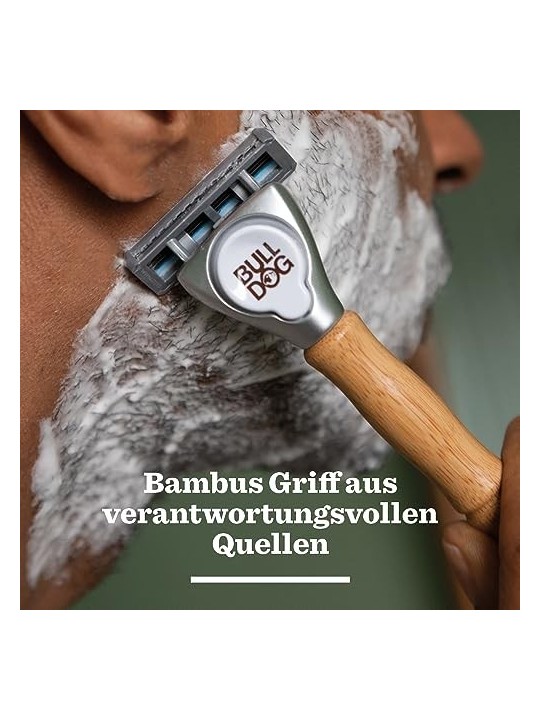 Bulldog Bamboo Machine Originale  2 Testine di Ricambio uomo