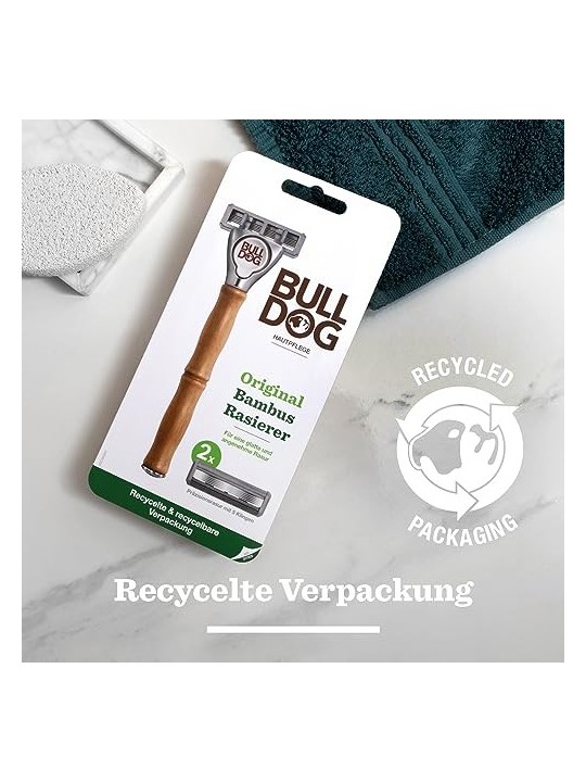 Bulldog Bamboo Machine Originale  2 Testine di Ricambio uomo