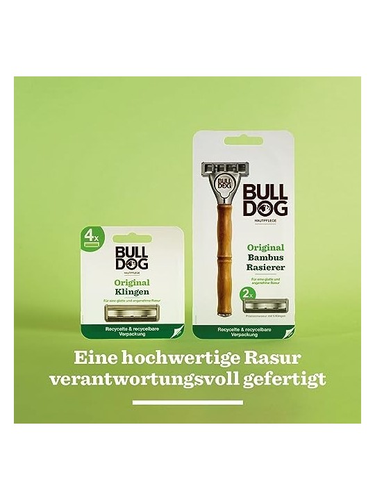 Bulldog Bamboo Machine Originale  2 Testine di Ricambio uomo