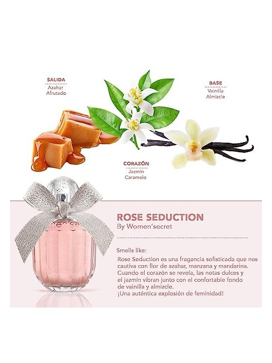 Womenssecret eau de parfum di seduzione della rosa donna 100ml