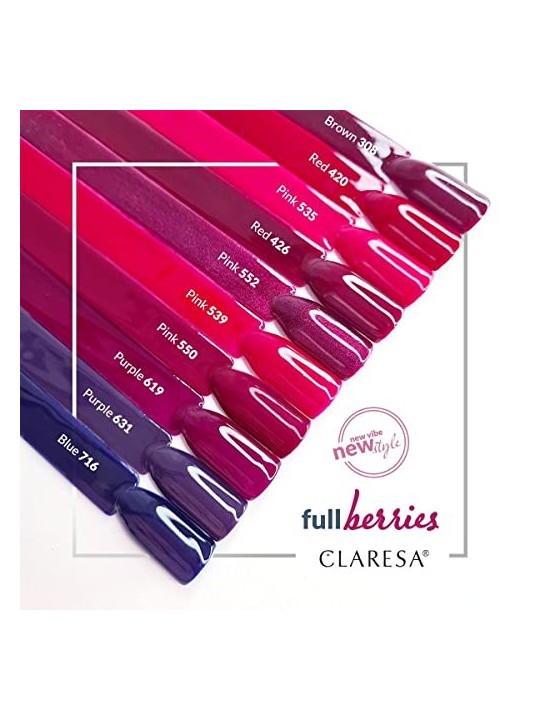 CLARESA Soak Off Vernice ibrida UVLED Blu 716 5g