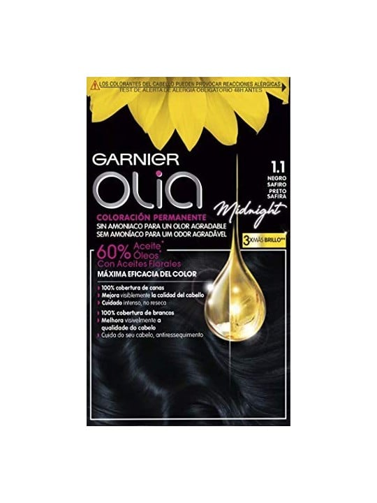 Garnier OLIA Coloracin Permanente 110 Black Sapphire 4 unit unisex