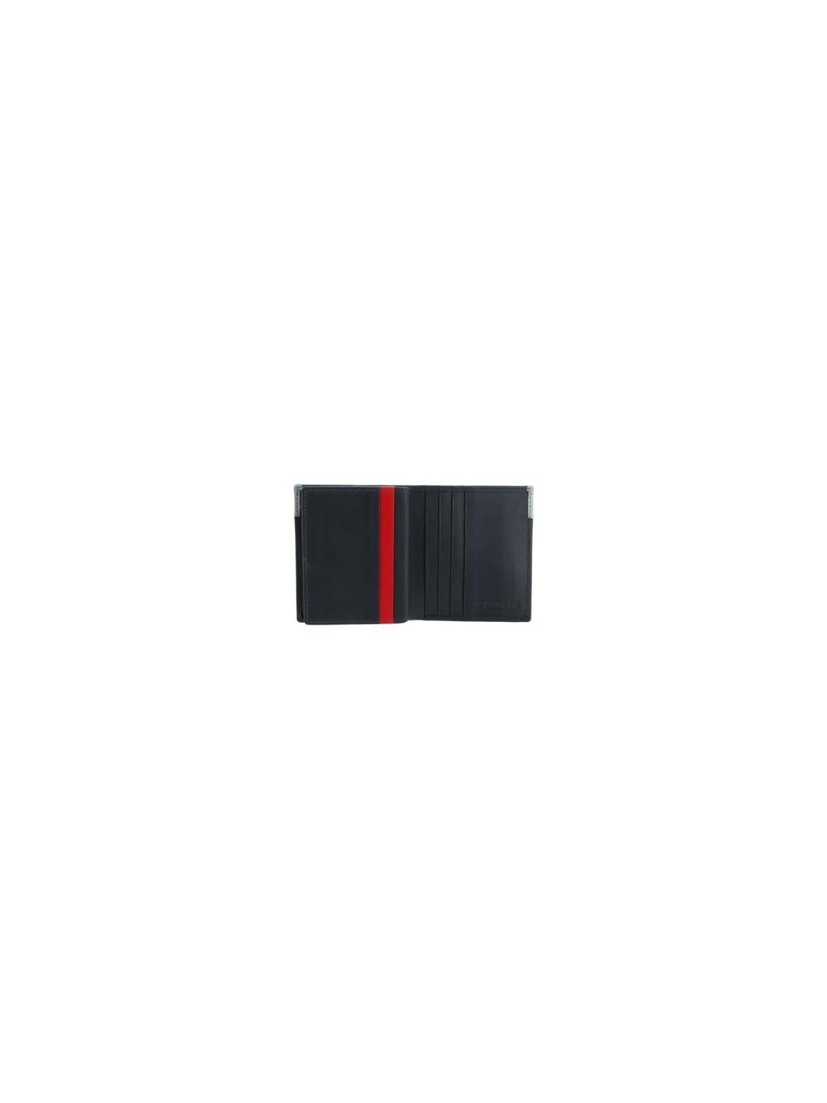 Piquadro Portafoglio in Pelle Piquadro per Banconote e Carte di Credito Nero Grigio Uomo