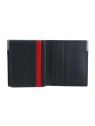 Piquadro Portafoglio in Pelle Piquadro per Banconote e Carte di Credito Nero Grigio Uomo