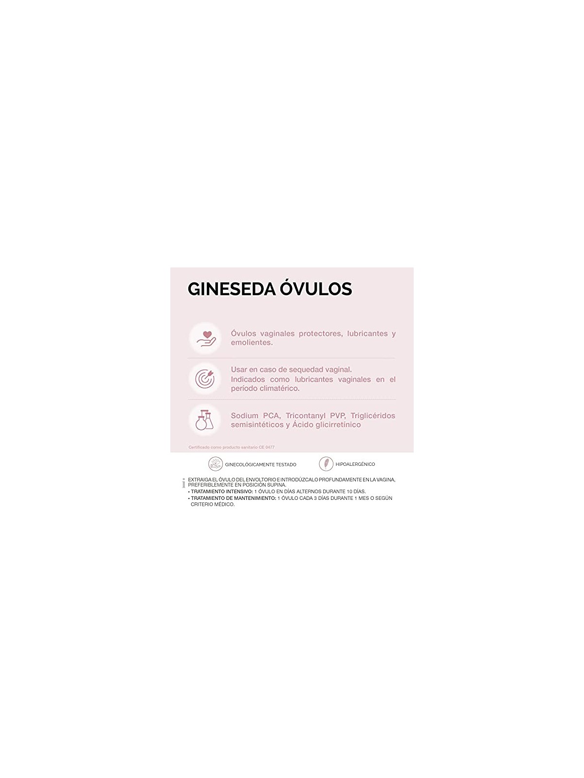 Supposte vaginali GINESEDA 10 x 3 gr unisex