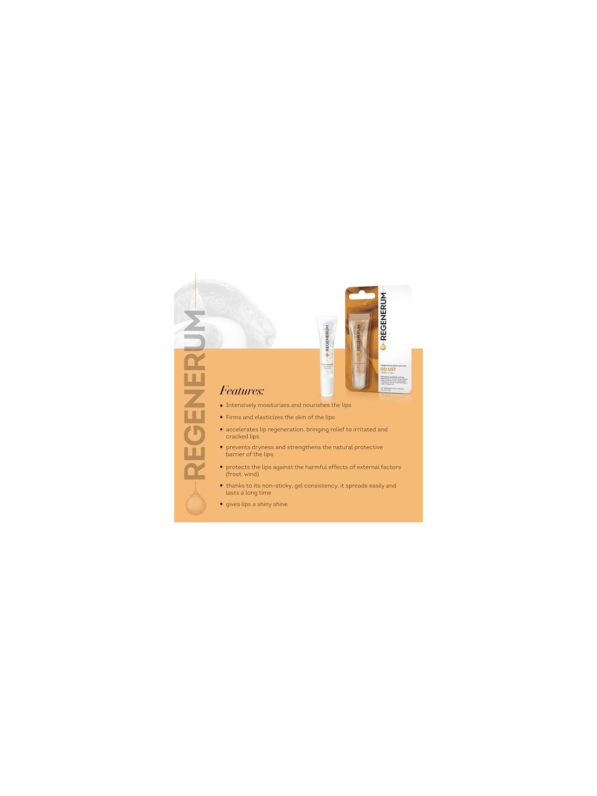Siero labbra rigenerante, olio in gel, 7g